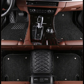 Dviejų sluoksnių individualaus stiliaus 3D automobilių grindų kilimėliai Mercedes Benz C klasei W203 2004-2007 W204 W205 W206 2023 Interjero aksesuarai