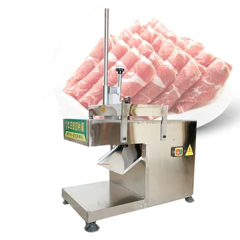 Elektrinė mėsos pjaustyklė Komercinė mėsos pjaustymo mašina Buitinė šaldyta ėriena Vyniotinio jautienos duonos pjaustyklė Reguliuojamas storis 0-20MM