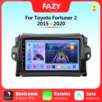 FAZY Android 12 automatinis radijas, skirtas Toyota Fortuner 2 2015 - 2020 GPS automobilių multimedijos vaizdo grotuvas Stereo Carplay 4G WIFI pagrindinis blokas
