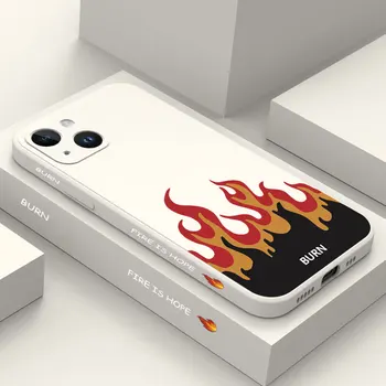 Fierce Fire Phone Case, skirtas iPhone 14 13 12 11 Plus Pro Max Mini X XR XS SE2020 8 7 6 6S Plus skystas silikoninis dangtelis