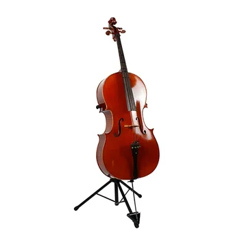 Flanger FL-14 Violončelės stovas Kilpinis violončelės metalinis stovas Pakabinamas lankas Styginių instrumentų dalys Priedai Juoda 4 kojų atraminis stovas