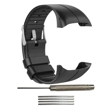 For Polar M400/M430 Silicone Smartwatch Replacement Strap Official Pattern Black Buckle Sport pakaitinė apyrankė Laikrodžio dirželis
