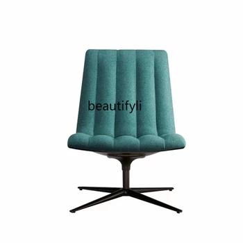 FRP dizainas Specialios formos paprasta laisvalaikio kėdė Modelio kambarys Metalinė pėda Baklažano forma Atlošas Biuro kėdės baldai