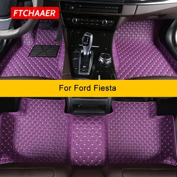 FTCHAAER Custom automobilių grindų kilimėliai Ford Fiesta Auto Carpets Foot Coche Accessorie
