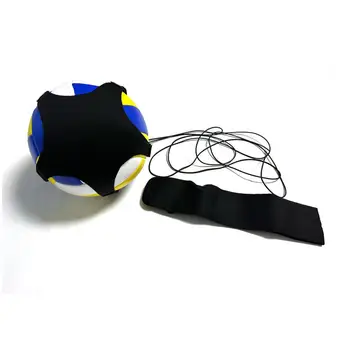 futbolo mušimo kamuolio įranga Futbolo treniruočių pagalba su reguliuojamu diržo elastiniu virvės užsegimu laisvų rankų futbolui vaikams