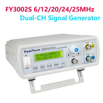 FY3200S 6/12/20/24/25MHz skaitmeninis DDS dviejų kanalų funkcijos signalo šaltinio generatorius savavališkas bangos formos / impulso dažnio matuoklis
