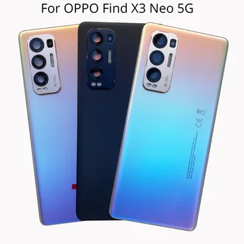 Galinis akumuliatoriaus dangtelis OPPO find x3 Neo 5G CPH2207 durims Naujas telefono galinis dėklas su fotoaparato stiklo objektyvo remonto pakeitimu