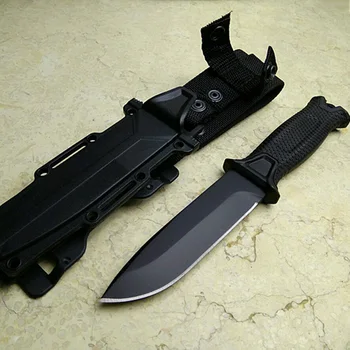 GB1500 Fiksuotas peilis Karinis pilnas tangas Lauko kempingas Išgyvenimo taktinis kišeninis EDC įrankis Medžiokliniai žygio peiliai su apvalkalu