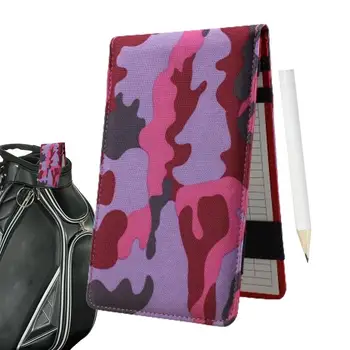 Golf Score Book Golf Journal Notebook with Pencil Oxford Cloth Club Yardage Book Nešiojama golfo programėlė vyrams moterims lauke