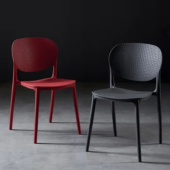 Gražios modernios valgomojo kėdės Plastikinės europietiškos ultralengvos šiaurietiško valgomojo kėdės Madingi prabangūs 