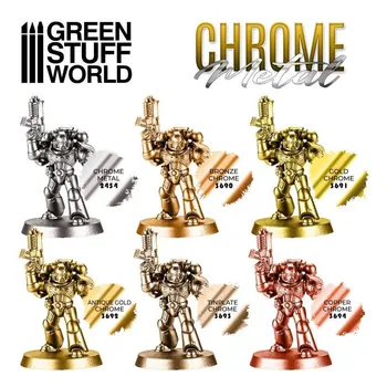 Green Stuff World Chrome Paint Pen/Spray Hammer/Character/Fantasy specialieji efektai