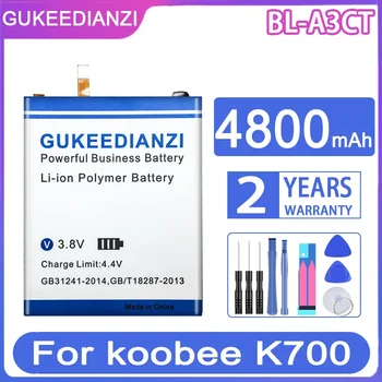 GUKEEDIANZI pakaitinė baterija BL-A3CT 4800mAh Koobee K700 BLA3CT mobiliųjų telefonų baterijos