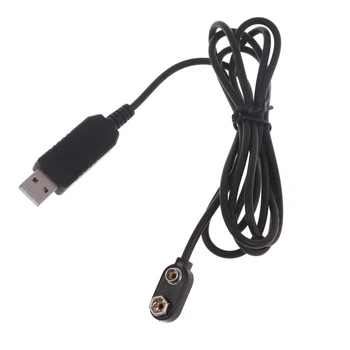 H7JA USB į 9V akumuliatoriaus jungties šalinimo priemones pakeiskite 6F22 USB maitinimo kabelį multimetro nuotolinio valdymo pultui LED lemputė