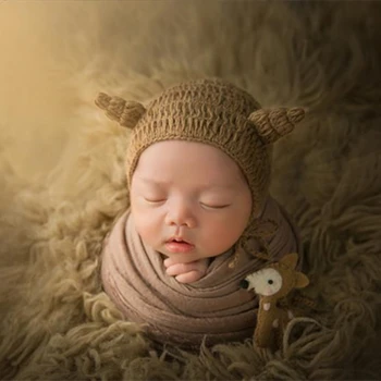 Handknit Baby variklio dangtis Naujagimio megztas variklio dangtis Nėrimo mohera kūdikių nėrinių kepurė Naujagimių fotografijos rekvizitai