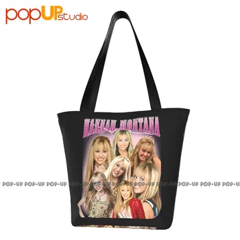 Hannah Montana Miley Cyrus P-198 Retro Rankinės Daugkartinio naudojimo pirkinių krepšys Bakalėjos krepšys