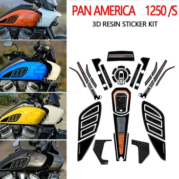 Harley Davidson Pan America 1250 2020-2023 Motociklų priedai 3D gelio epoksidinės dervos lipduko bako trinkelių apsaugos rinkinys