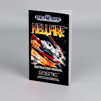 Hellfire USA EUR vadovas Sega 16 bitų Megadrive Genesis aukštos kokybės instrukcijos