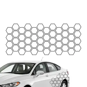 Honeycomb Graphics Car Vinyls Decal Car Full Wrap lipdukas Geometrinis raštas Mielos bitės Decal 40*200cm/15.75*78.74in Šešiakampis