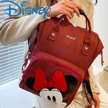 Hot Disney Mickey Mouse Kids Bacpack Cartoon Mummy Bag Anime Minnie Pattern Travel Handbag Couple Bag Children's Bags Gifts