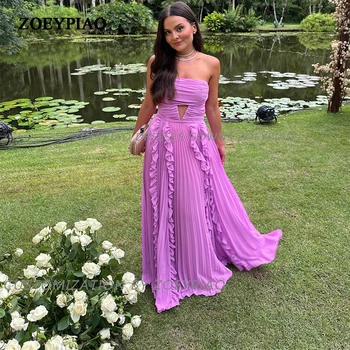 Hot Long A Line Ruched Party Dresses Spetless Custom Chiffon Sleeveless A Line Formal Occasion Prom Event Dress Cocktail Gowns