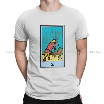 Humor Crewneck Original TShirts Wait, is this pixel art tarot Print Homme T shirt New Trend Tops Size S-6XL
