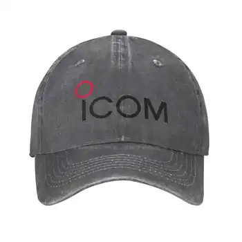 Icom Inc Logotipas Mados kokybė Džinsinis dangtelis Megzta kepurė Beisbolo kepuraitė