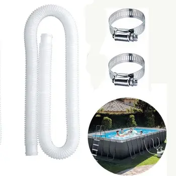 ilgas baseino vamzdis lauko sporto baseinas priedas antžeminiams baseinams baseino žarnos su spaustukais filtro siurblio žarna namai