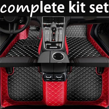 Individualūs odiniai automobilių grindų kilimėliai BMW 5 GT 5seat 2014-2017 komplektas Automobiliniai kiliminiai kilimėliai Pėdų pagalvėlės