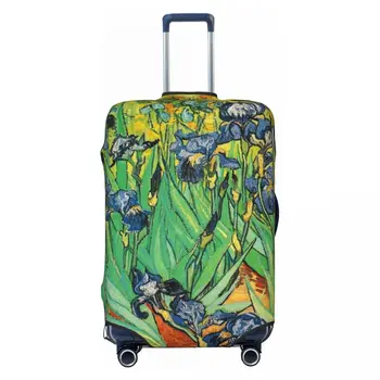 Irises Lagamino viršelio atostogos Vincent Van Gogh Strectch bagažo dėklas Verslo gynėjas