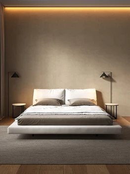 itališka pakabinama lova minimalistinio audinio lova balta buko eilė skeletas prabangūs namai