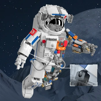 JAKI Spaceman Bricks Creative Aerospace Model Astronaut Building Blocks Space Explore Pasidaryk pats surinkimo dėlionė vaikams berniukams