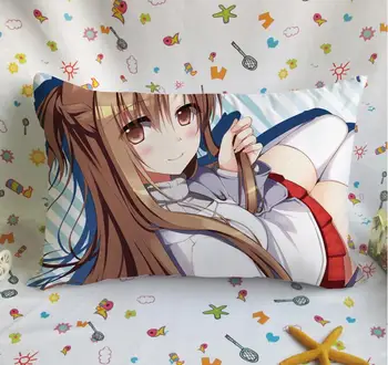 japonų anime seksualus SAO kardo menas internetinė patalynė mesti pagalvės užvalkalą Stačiakampis 40x60cm