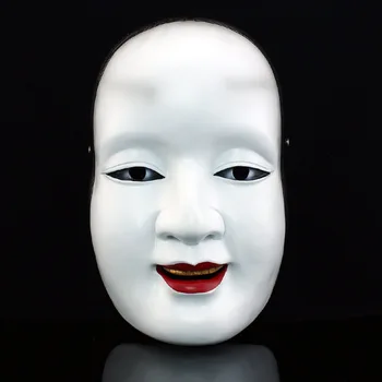 Japonų tradicinė drama Noh kaukė Helovinas Keijiro Cosplay teroro plastikinės kaukės Maskaradas Prajna Vaiduoklis Veidas Vakarėlio rekvizitai