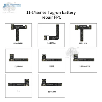 JC JCID FPC Flex kabelio baterija, išorinė iPhone 11-14 Pro Max Mini V1S V1SE originali baterija Flex remonto kabelis