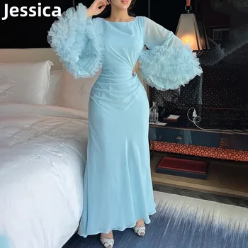 Jessica Elegant Lady Prom suknelės Aukšta iškirptė Dubajaus vakarinė suknelė Undinėlė Šifonas Tiulis Oficialios progos Vestuvių vakarėlio suknelė