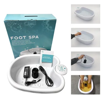 Joninis pėdų detoksikacijos aparatas su baseino pėdų SPA vonios masažuoklio ląstelių masyvais Vandens valymo aparatas Joninis detoksikatorius pėdų pėdoms