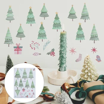 Kalėdinis dekoras Dekoratyvinis sienų lipdukas Medis Stiklas Xmas PVC lipnus lipdukas Vaikas