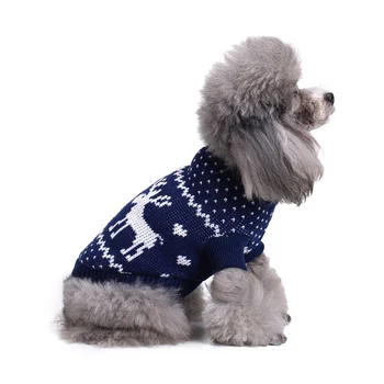 Kalėdinis kostiumas Šiaurės elnių šuniuko megztiniai Kalėdų drabužiai Vakarėlių šventiniai megztiniai mažoms ir katėms