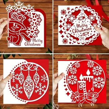 Kalėdinės dekoracijos 2023 pjaustymo formos nulaužtos kalėdinio metalo pjovimo formos Sveikinimo atvirukų formos