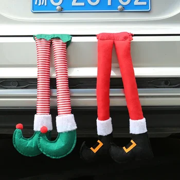 Kalėdų elfas Kalėdų senelio kojos Automobilių aksesuarai Kalėdinis dekoras namams Kalėdų eglutės pakabukai Papuošalai Dovanos Naujųjų metų Navidad Noel dovana