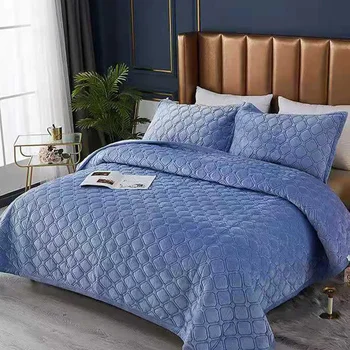 Karštas išpardavimas Sutirštinta lovatiesė - Kieto krištolo aksomo lovos užvalkalas - Slydimo paklodė - Karalienės dygsniuota ne patalynė - Namų tekstilė