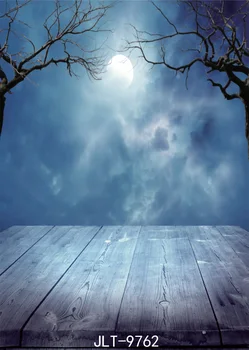Keista naktinė fotografija Fonai Senas medis Mėnulio nuotraukų fonas Helovino fonas Vinilo audinys fotosesijai