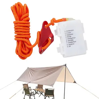 Kempingo virvės reguliuojamas LED parašiuto laidas Sruogos ritės laidas lauko stovyklavimo įranga Palapinė Virvė Parakordas ir karabinas