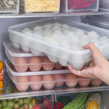 Kiaušinių laikymo dėžutė Šaldytuvas Specialus 34 tinklelis Virtuvės aksesuarai Sandėliavimas Traškesnė maisto kokybės apdaila