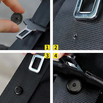 Kit mygtuko spaustukas automobiliui Aukštos kokybės medžiagos 4 vnt juoda mygtuko sagtis plastikinė Universalus nešiojamas pakaitalas