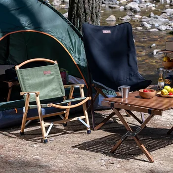 kompaktiška medinė stovyklavimo kėdė, sulankstoma ir nešiojama kėdė, laisvalaikis, stovyklavimas, žvejyba, patogus saugojimas
