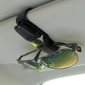Kortelės spaustuko užsegimas Cip automobilio skydelis nuo saulės akinių laikiklis Nešiojami akiniai Spaustukas Automobilio stilius Automobilių akinių dėklai Universalūs