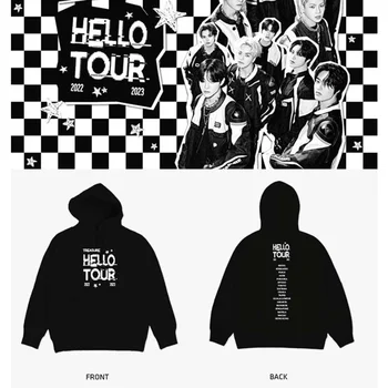Korėjiečių K POP KPOP Treasure Boys HELLO TOUR Oversized Women/Men Sweatie Sweatie Pullover Pullover Jacket Cover Viršutiniai drabužiai K-POP drabužiai
