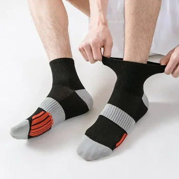 Kvėpuojančios sportinės kulkšnies bėgimo kojinės Lot kojinės Vyrų atletiški vyrai su 5 pagalvėlei Comt