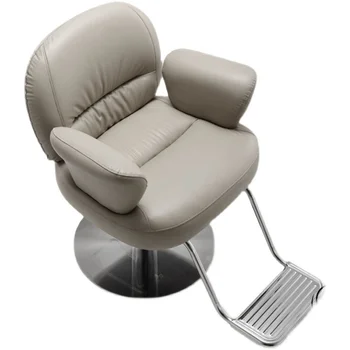 Kėdžių kirpykla speciali pakeliama rotacinė plaukų kirpimo ir dažymo kėdė, neto raudona kirpyklos kėdė